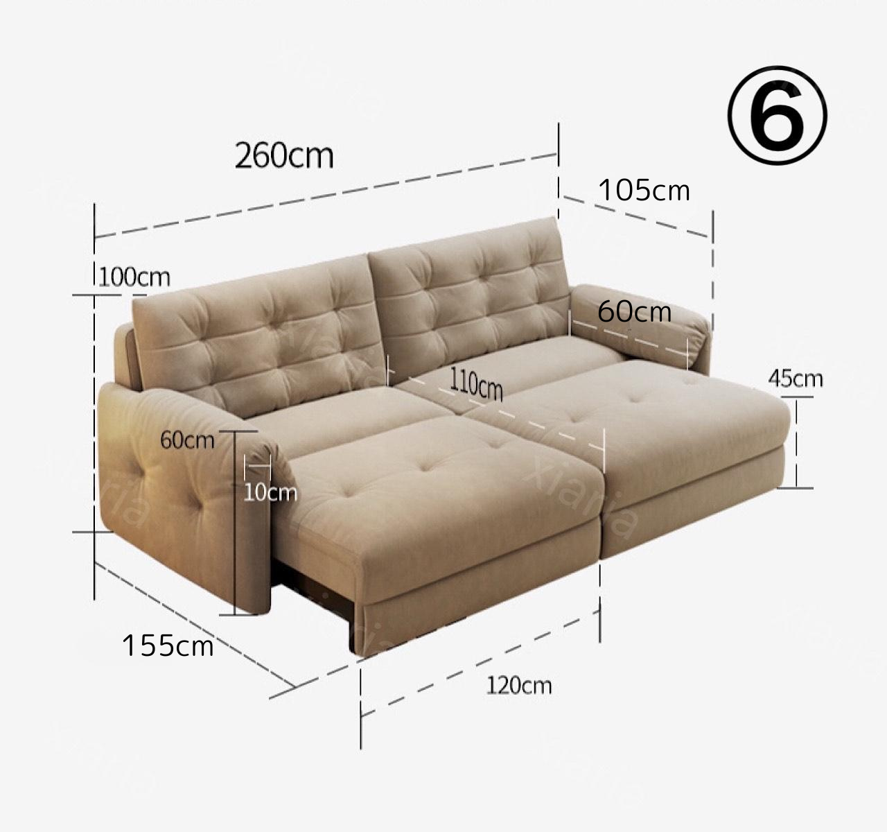 ピナクル エレファントイヤーズ クラウド 電動 ソファベッド クリーム スタイル リビングルーム モダン ソファ