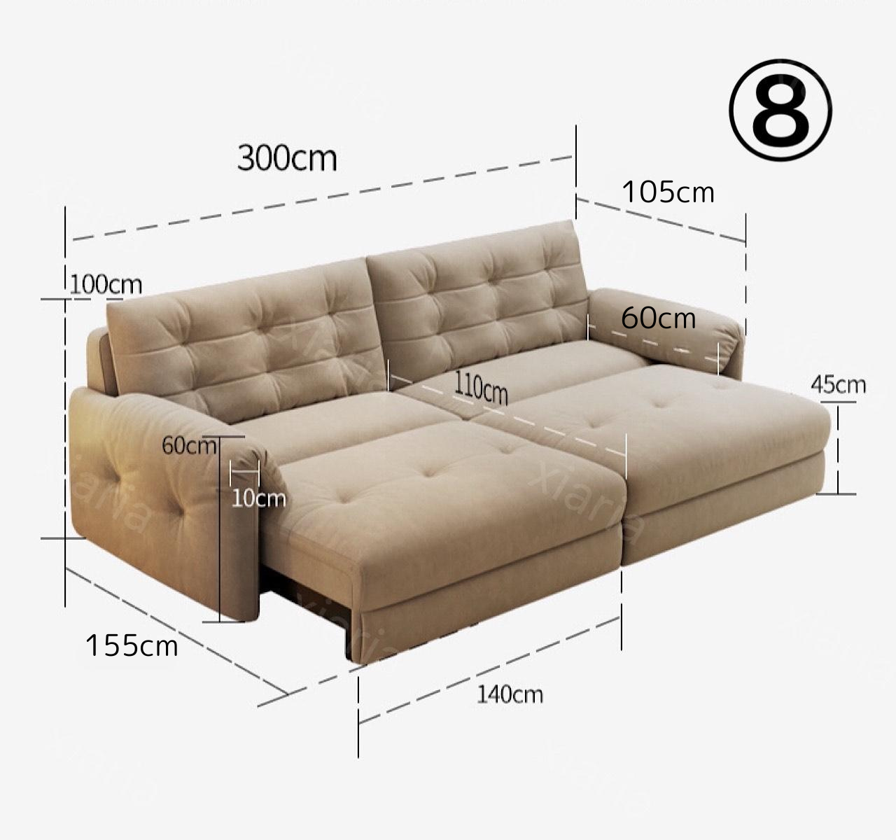 ピナクル エレファントイヤーズ クラウド 電動 ソファベッド クリーム スタイル リビングルーム モダン ソファ