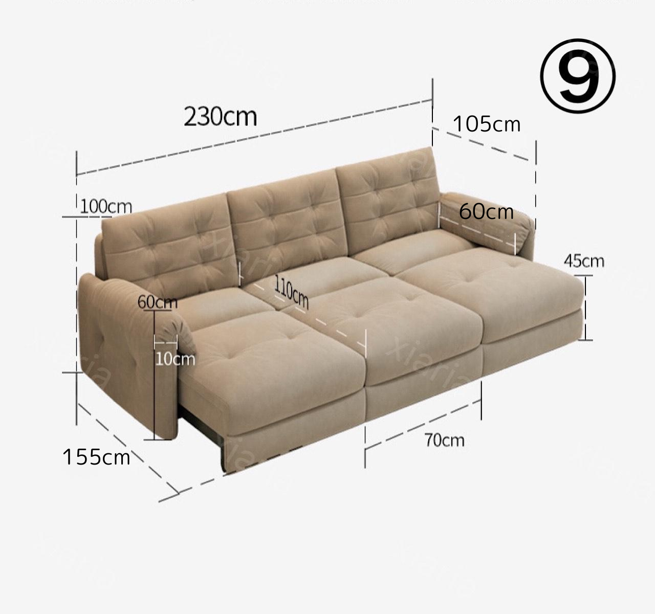 ピナクル エレファントイヤーズ クラウド 電動 ソファベッド クリーム スタイル リビングルーム モダン ソファ