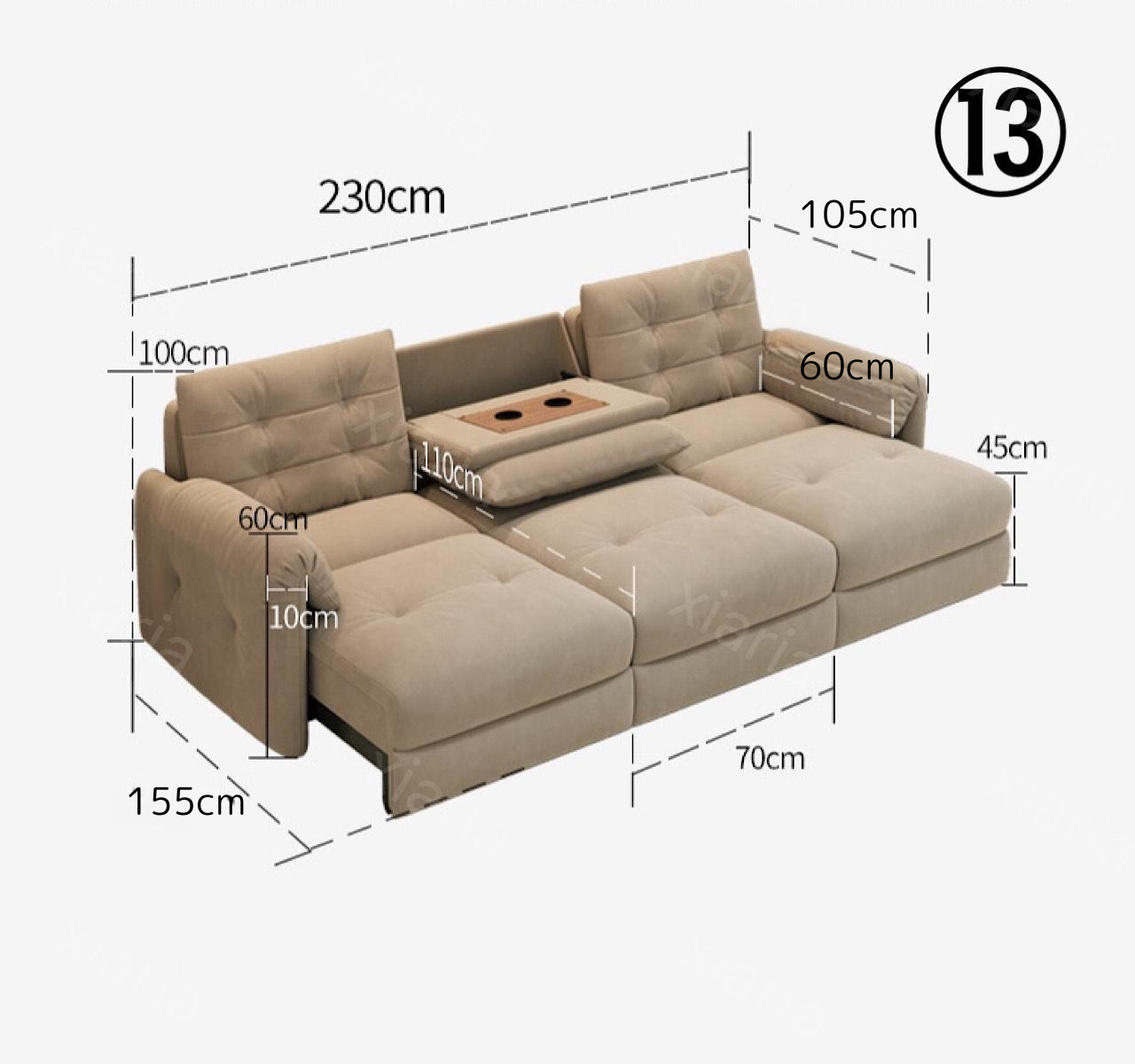 ピナクル エレファントイヤーズ クラウド 電動 ソファベッド クリーム スタイル リビングルーム モダン ソファ