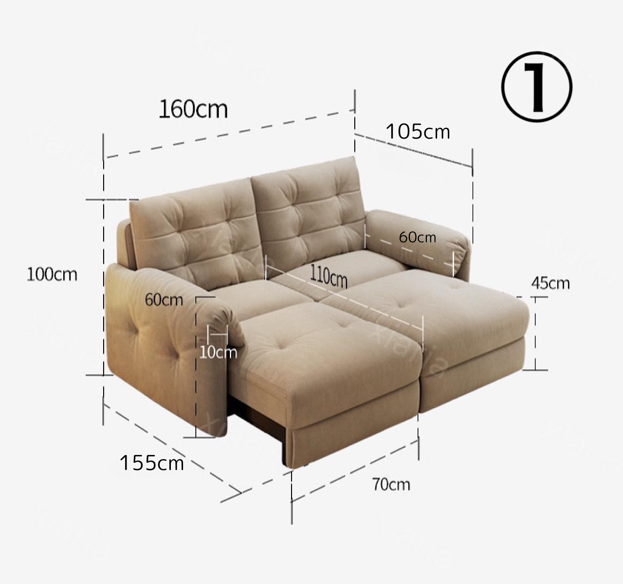 ピナクル エレファントイヤーズ クラウド 電動 ソファベッド クリーム スタイル リビングルーム モダン ソファ