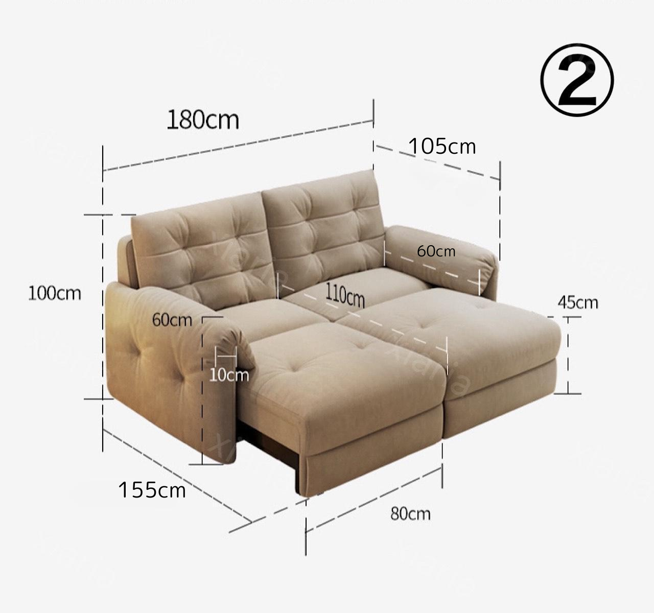 ピナクル エレファントイヤーズ クラウド 電動 ソファベッド クリーム スタイル リビングルーム モダン ソファ