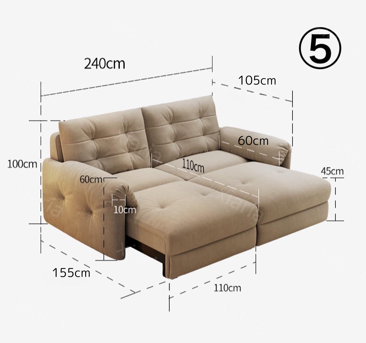 ピナクル エレファントイヤーズ クラウド 電動 ソファベッド クリーム スタイル リビングルーム モダン ソファ