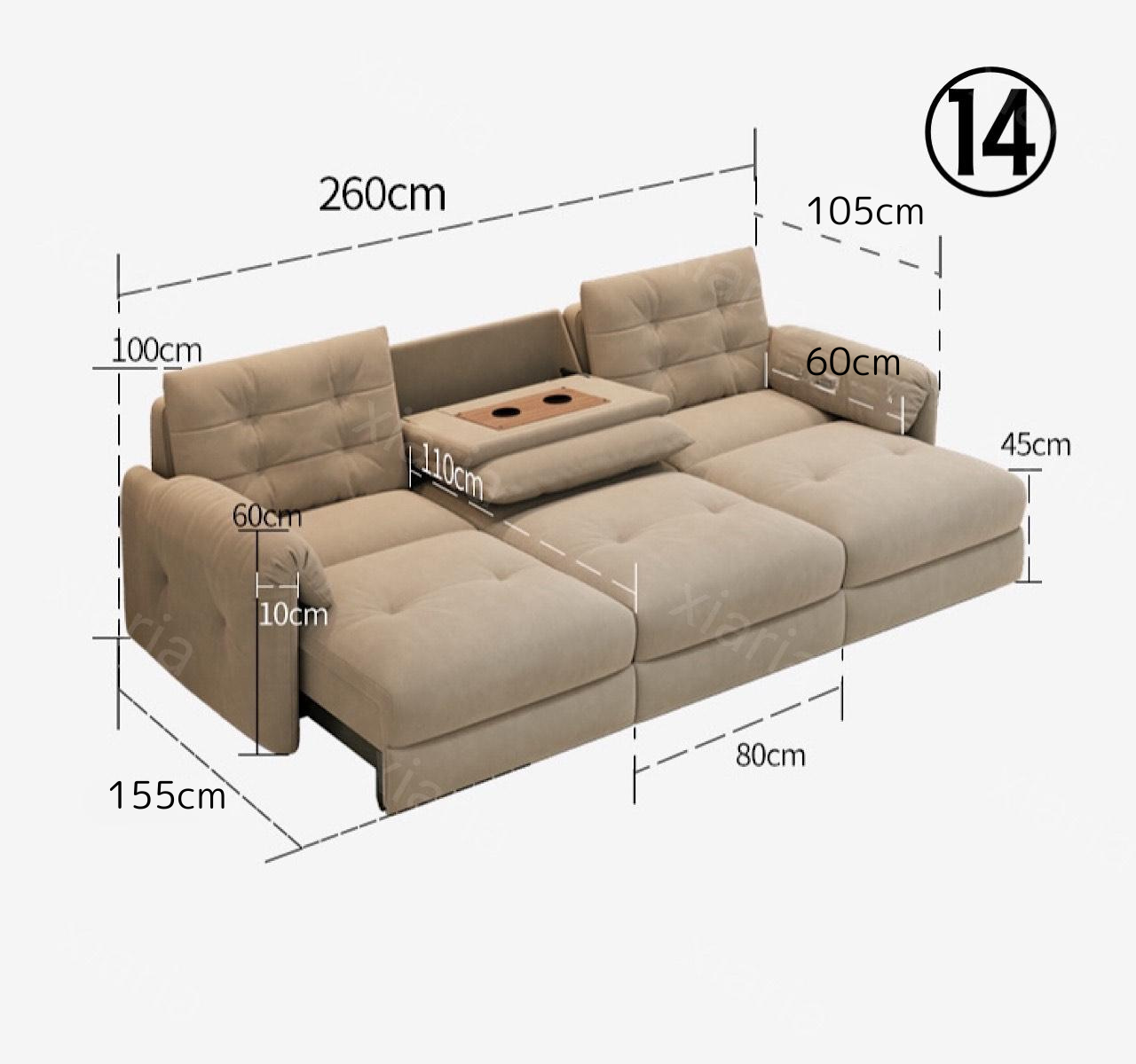 ピナクル エレファントイヤーズ クラウド 電動 ソファベッド クリーム スタイル リビングルーム モダン ソファ