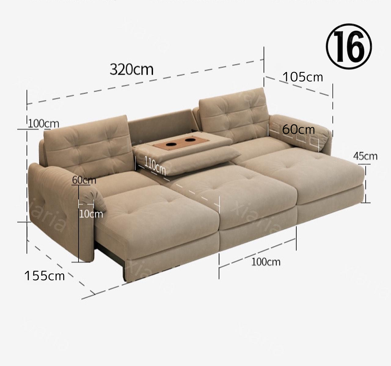 ピナクル エレファントイヤーズ クラウド 電動 ソファベッド クリーム スタイル リビングルーム モダン ソファ