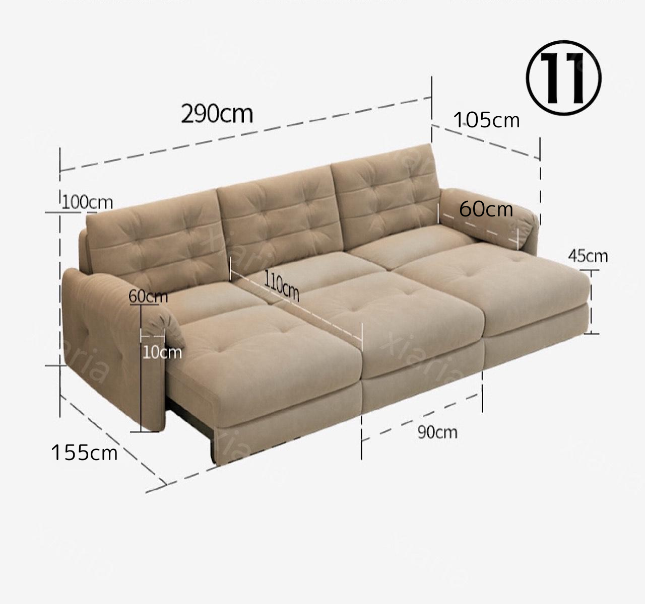 ピナクル エレファントイヤーズ クラウド 電動 ソファベッド クリーム スタイル リビングルーム モダン ソファ