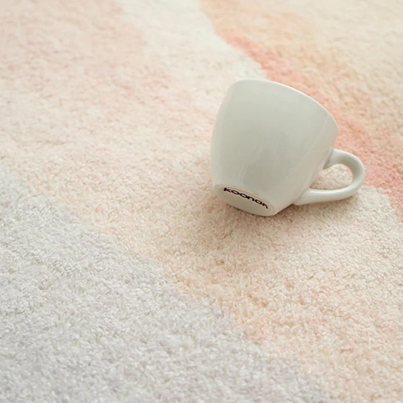 カラフル 水彩画風 選べる3種 もふもふ カーペット