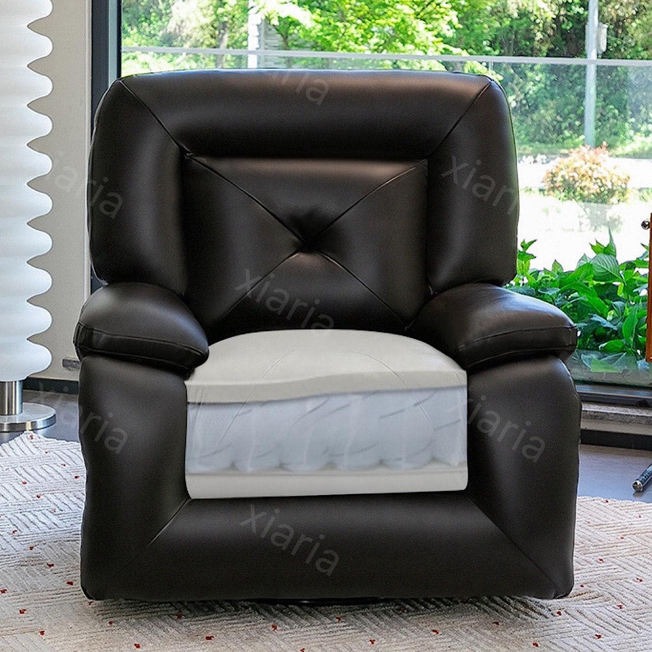 キャビン 多機能電動 家庭 シングル　1人用 ブラック ソファ