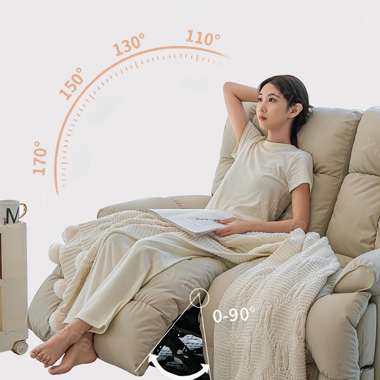 スペース ソファー キャビン クラウド リビング ルーム 電動 ダブル レジャー リクライニング カップル ソファ