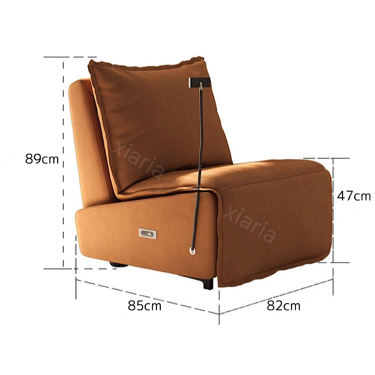 シングル 電動 リクライニング イタリアン ミニマリスト ハイバック ファブリック クリーム風 モダン ソファ