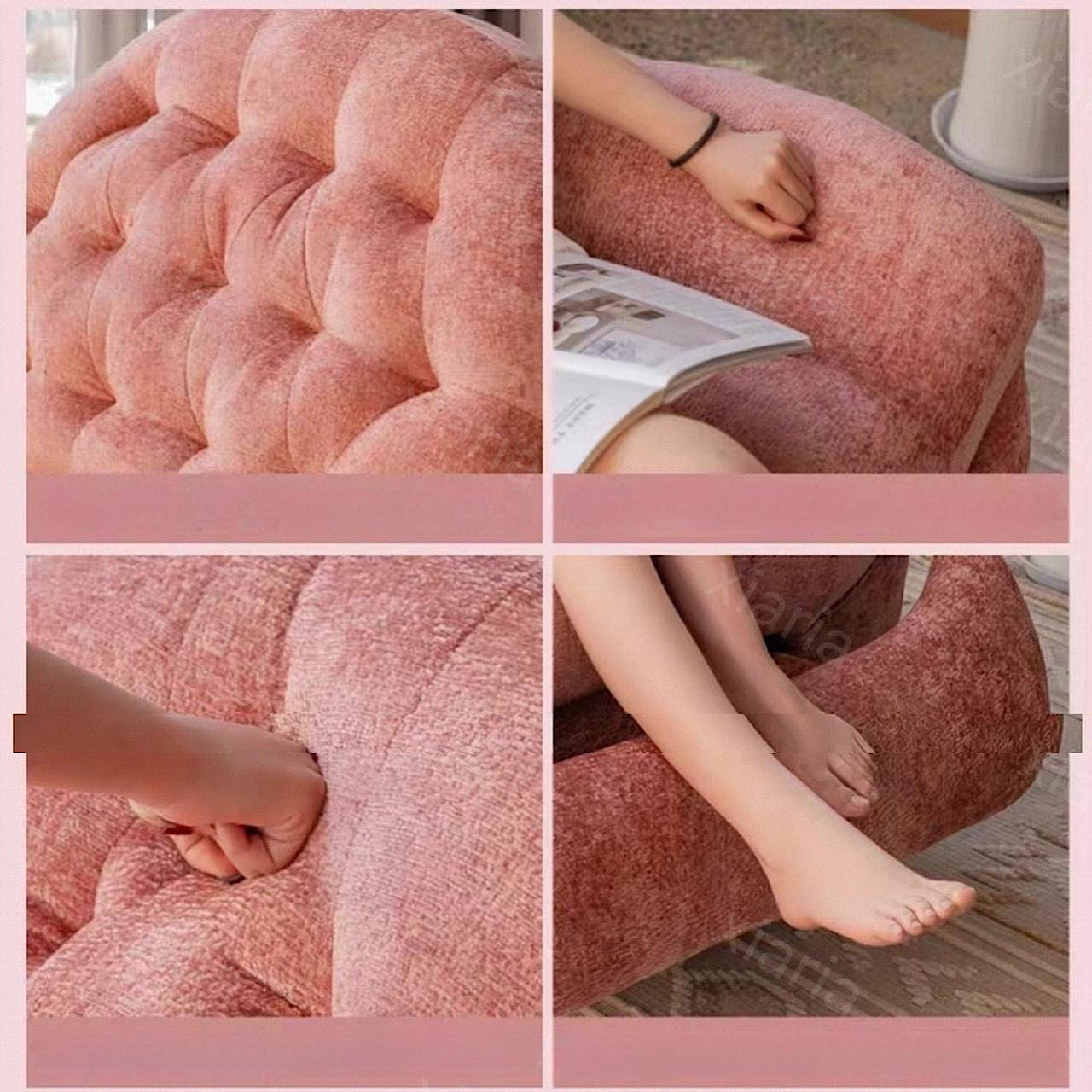 多機能 ロッキング チェア 電動回転 レジャー ベッド シングル ピンク ソファ