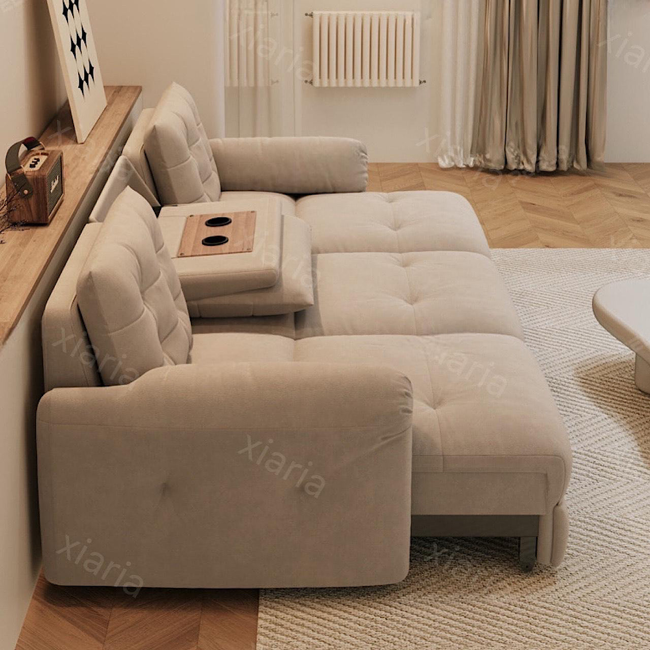 ピナクル エレファントイヤーズ クラウド 電動 ソファベッド クリーム スタイル リビングルーム モダン ソファ