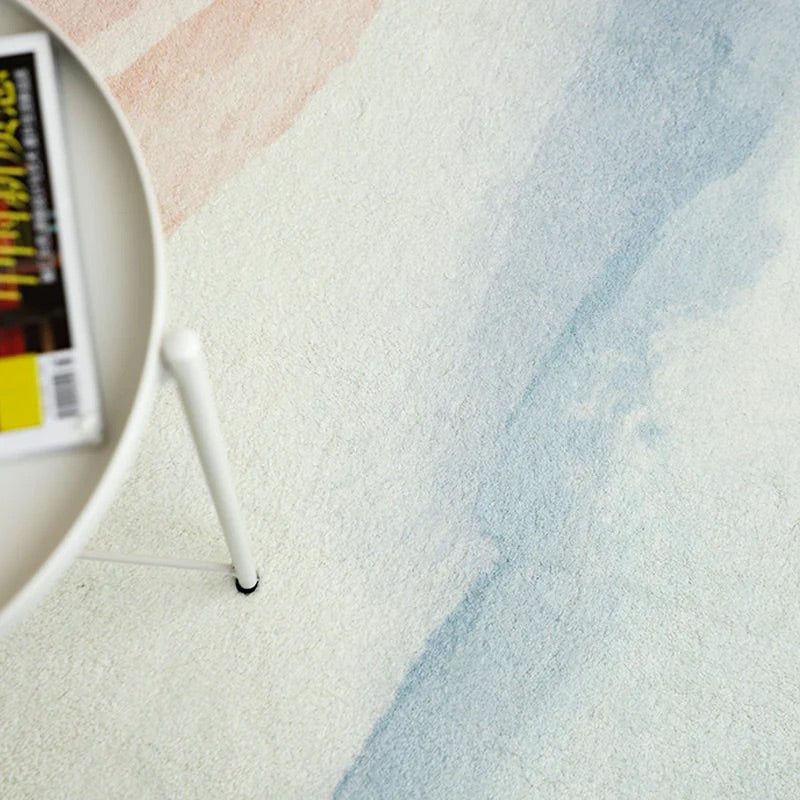 カラフル 水彩画風 選べる3種 もふもふ カーペット