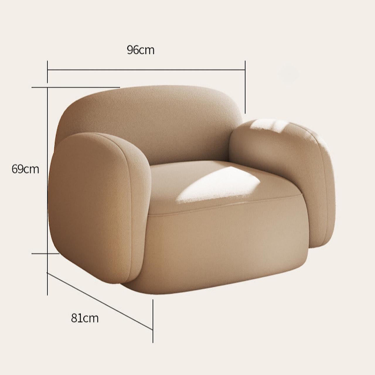 ブロック型 一人掛け 椅子 シンプル レジャー ソファ