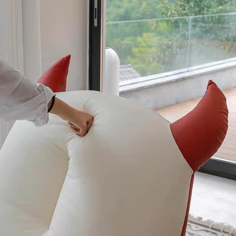 ソファ おしゃれ ホワイト×レッド 電動 手動 シングル 1人用 チェア 1人掛け 一人暮らし