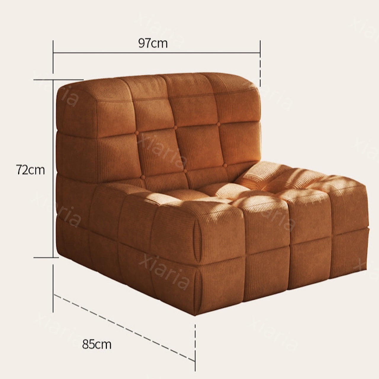 レトロ 正方形 シングル ソファ ライト ラグジュアリ シンプル デザイナー ラウンジ チェア